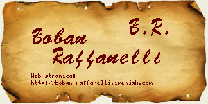 Boban Raffanelli vizit kartica